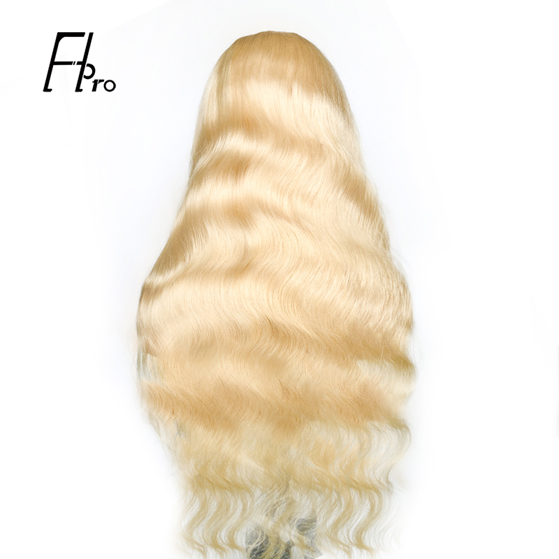 30Inch Blonde Hair Front Lace Wig 613# Body Wave Human Hair Wigs